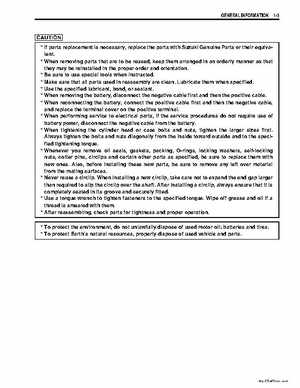 2007-2009 Suzuki LTZ90 factory service manual, Page 7