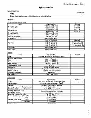 2008 Suzuki LT-A400/F, LT-F400/F ATV Service Manual, Page 25