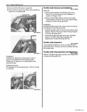 2009 Suzuki 400 LTZ Quad Sport Service Manual, Page 147