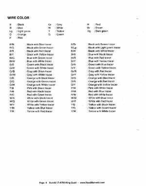 All Years Suzuki LT-A700 King Quad 700 Factory Service Manual, Page 6