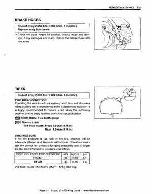 All Years Suzuki LT-A700 King Quad 700 Factory Service Manual, Page 41
