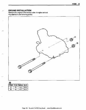 All Years Suzuki LT-A700 King Quad 700 Factory Service Manual, Page 59