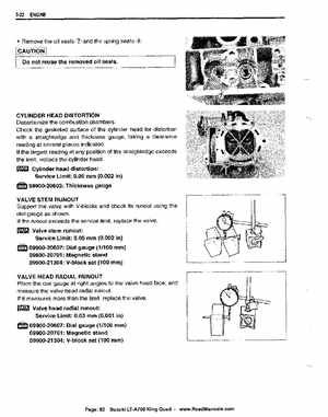 All Years Suzuki LT-A700 King Quad 700 Factory Service Manual, Page 82