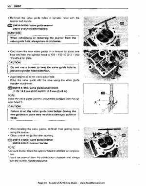 All Years Suzuki LT-A700 King Quad 700 Factory Service Manual, Page 84