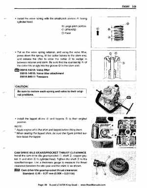 All Years Suzuki LT-A700 King Quad 700 Factory Service Manual, Page 89