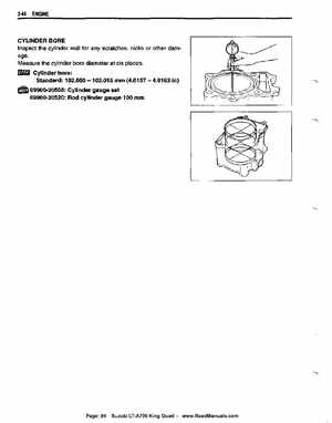 All Years Suzuki LT-A700 King Quad 700 Factory Service Manual, Page 94