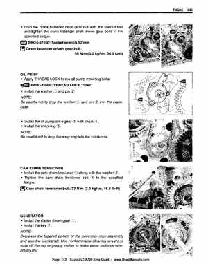 All Years Suzuki LT-A700 King Quad 700 Factory Service Manual, Page 143