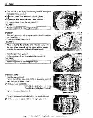 All Years Suzuki LT-A700 King Quad 700 Factory Service Manual, Page 149