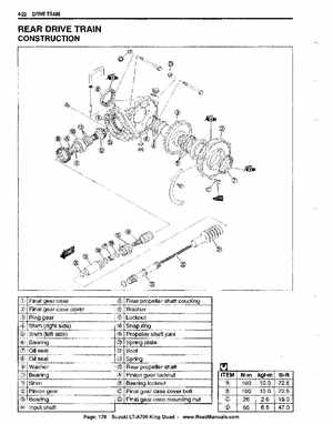 All Years Suzuki LT-A700 King Quad 700 Factory Service Manual, Page 176