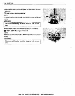 All Years Suzuki LT-A700 King Quad 700 Factory Service Manual, Page 180