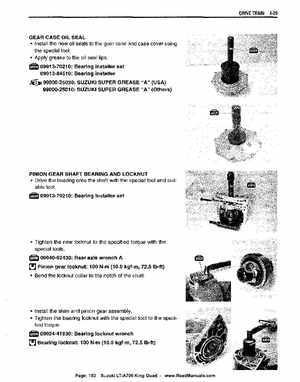 All Years Suzuki LT-A700 King Quad 700 Factory Service Manual, Page 183