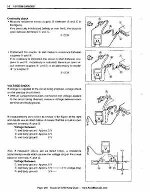 All Years Suzuki LT-A700 King Quad 700 Factory Service Manual, Page 200