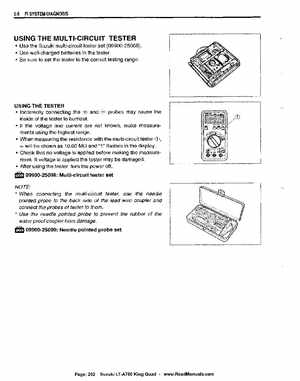 All Years Suzuki LT-A700 King Quad 700 Factory Service Manual, Page 202