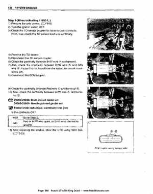 All Years Suzuki LT-A700 King Quad 700 Factory Service Manual, Page 248