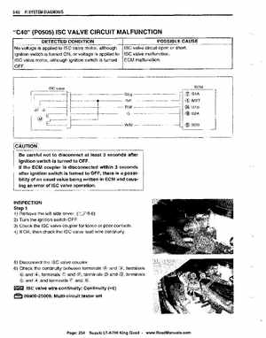All Years Suzuki LT-A700 King Quad 700 Factory Service Manual, Page 254