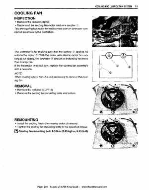 All Years Suzuki LT-A700 King Quad 700 Factory Service Manual, Page 285