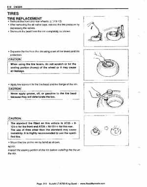 All Years Suzuki LT-A700 King Quad 700 Factory Service Manual, Page 313