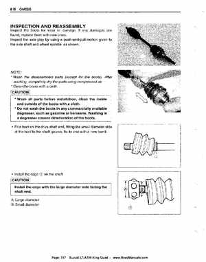 All Years Suzuki LT-A700 King Quad 700 Factory Service Manual, Page 317