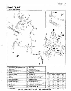 All Years Suzuki LT-A700 King Quad 700 Factory Service Manual, Page 320