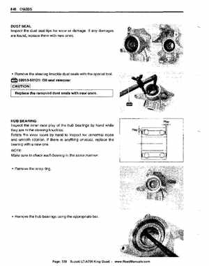 All Years Suzuki LT-A700 King Quad 700 Factory Service Manual, Page 339
