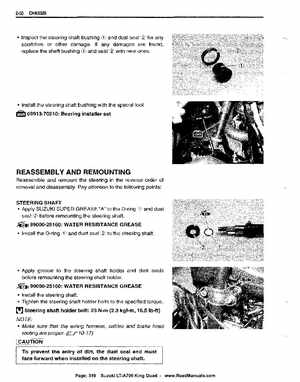All Years Suzuki LT-A700 King Quad 700 Factory Service Manual, Page 349