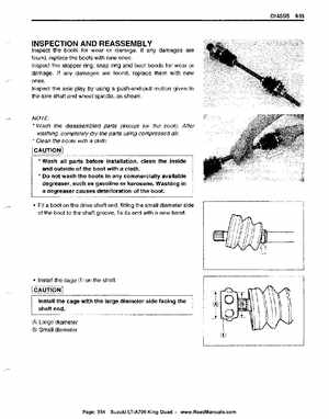 All Years Suzuki LT-A700 King Quad 700 Factory Service Manual, Page 354