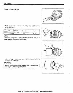 All Years Suzuki LT-A700 King Quad 700 Factory Service Manual, Page 355