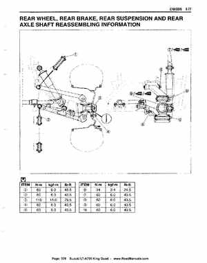 All Years Suzuki LT-A700 King Quad 700 Factory Service Manual, Page 376
