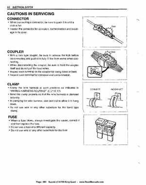 All Years Suzuki LT-A700 King Quad 700 Factory Service Manual, Page 384