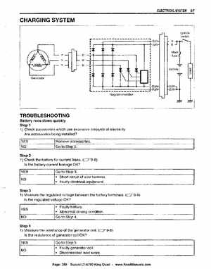 All Years Suzuki LT-A700 King Quad 700 Factory Service Manual, Page 389