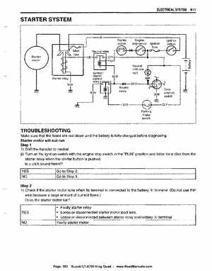 All Years Suzuki LT-A700 King Quad 700 Factory Service Manual, Page 393