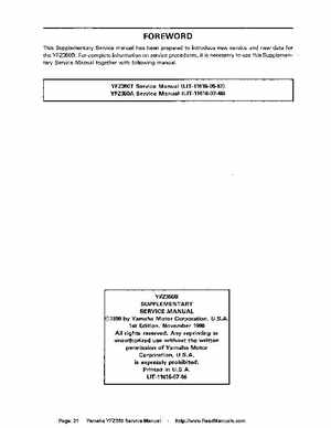 1987-2003 Yamaha YFZ350 Banshee supplementary service manual, Page 21