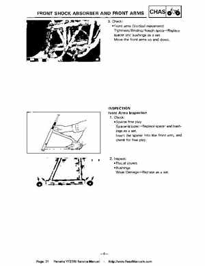 1987-2003 Yamaha YFZ350 Banshee supplementary service manual, Page 31