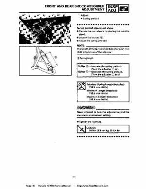 1987-2003 Yamaha YFZ350 Banshee supplementary service manual, Page 46