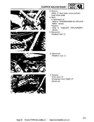 1987-2003 Yamaha YFZ350 Banshee supplementary service manual, Page 82