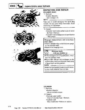 1987-2003 Yamaha YFZ350 Banshee supplementary service manual, Page 120