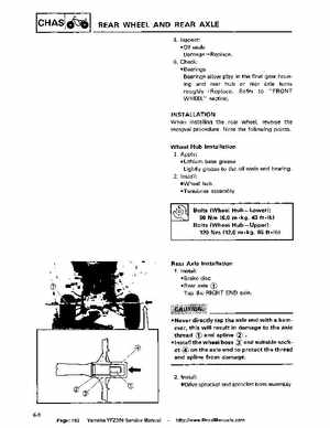 1987-2003 Yamaha YFZ350 Banshee supplementary service manual, Page 182