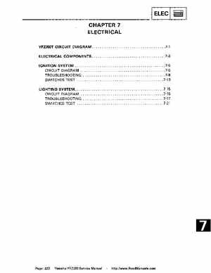1987-2003 Yamaha YFZ350 Banshee supplementary service manual, Page 223
