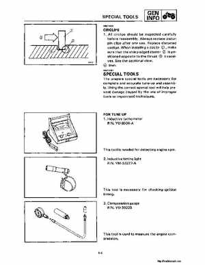 1987-2009 Yamaha ATV YFM350X Warrior Raptor Service Manual, Page 15
