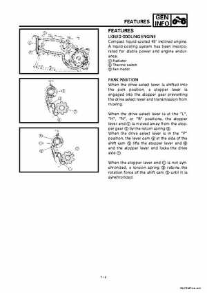 2000 Yamaha YFM400FWA(M) Factory Service workshop Manual, Page 10