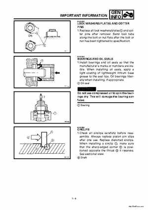 2000 Yamaha YFM400FWA(M) Factory Service workshop Manual, Page 12