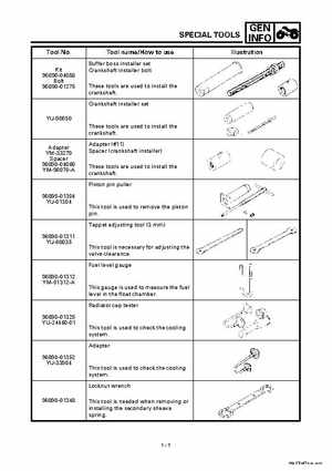 2000 Yamaha YFM400FWA(M) Factory Service workshop Manual, Page 15
