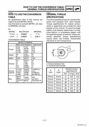 2000 Yamaha YFM400FWA(M) Factory Service workshop Manual, Page 41
