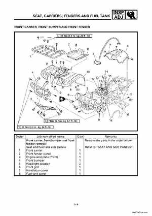 2000 Yamaha YFM400FWA(M) Factory Service workshop Manual, Page 60