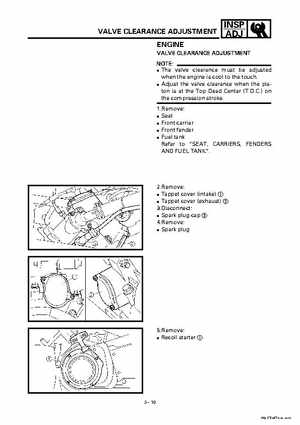 2000 Yamaha YFM400FWA(M) Factory Service workshop Manual, Page 66