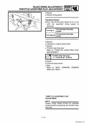 2000 Yamaha YFM400FWA(M) Factory Service workshop Manual, Page 70