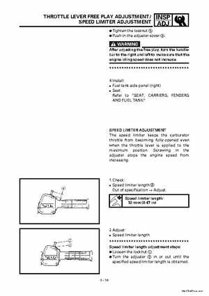 2000 Yamaha YFM400FWA(M) Factory Service workshop Manual, Page 72