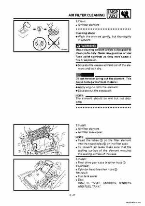 2000 Yamaha YFM400FWA(M) Factory Service workshop Manual, Page 83
