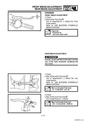 2000 Yamaha YFM400FWA(M) Factory Service workshop Manual, Page 91