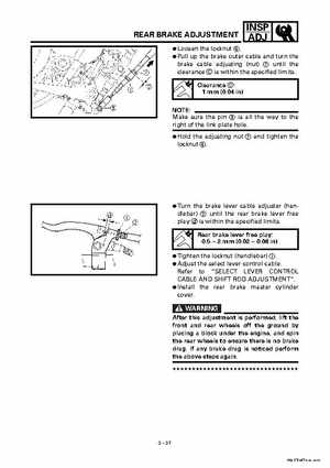 2000 Yamaha YFM400FWA(M) Factory Service workshop Manual, Page 93